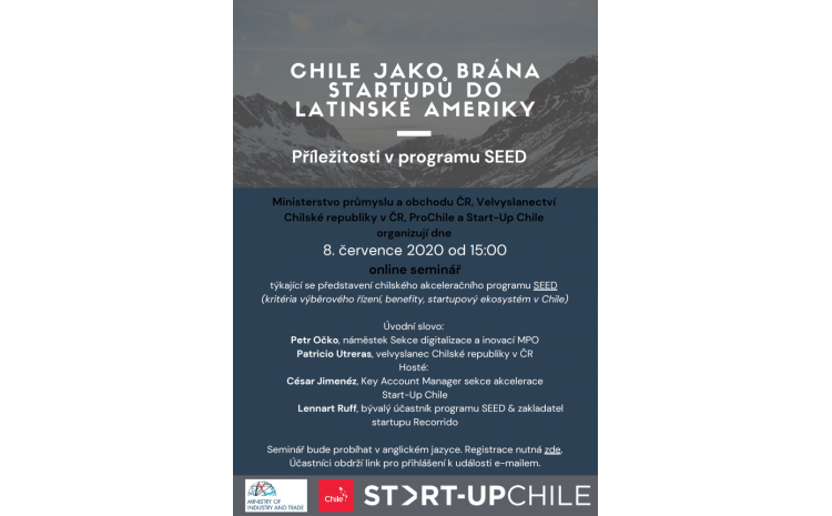 Online seminář CHILE JAKO BRÁNA STARTUPŮ DO LATINSKÉ AMERIKY !