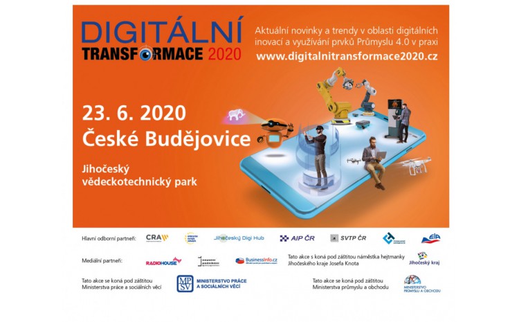 Pozvánka na akci DIGITÁLNÍ TRANSFORMACE CZ 2020