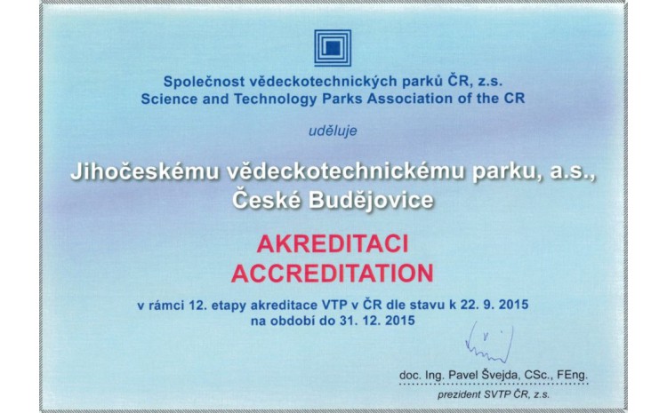 akreditační diplom