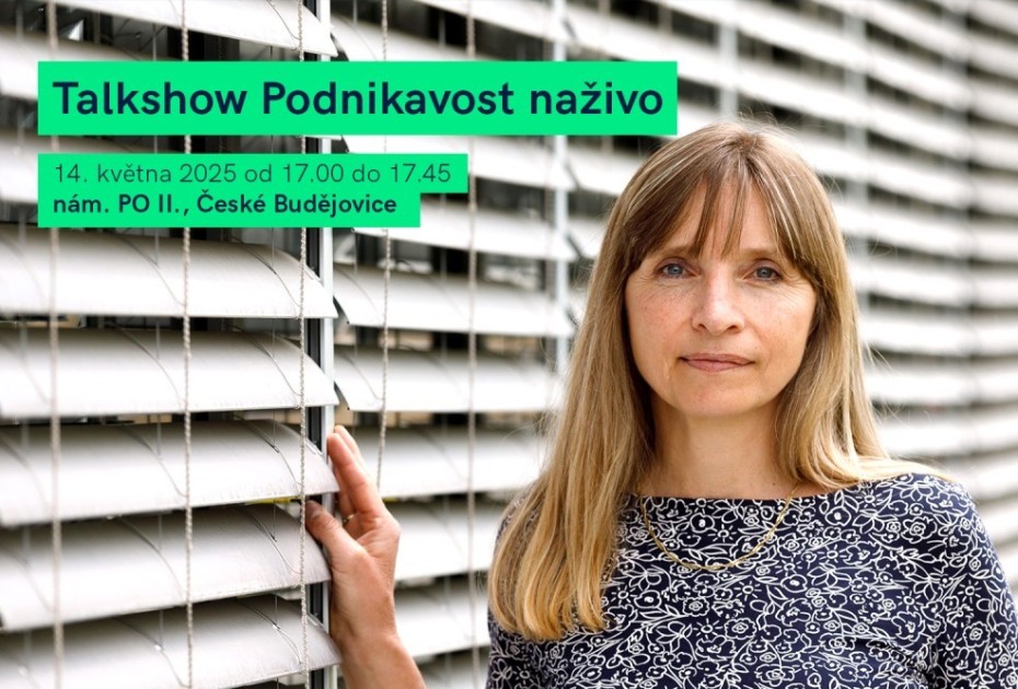 Lenka Chrobočková vystoupí v talkshow Podnikavost naživo v rámci Roadshow České spořitelny