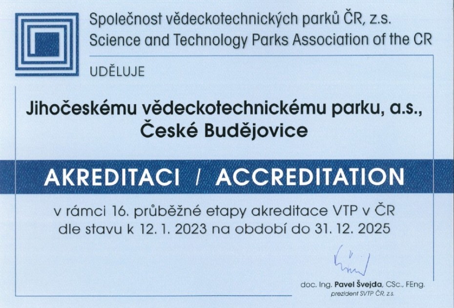 JVTP získal akreditaci od SVTP ČR do konce roku 2025