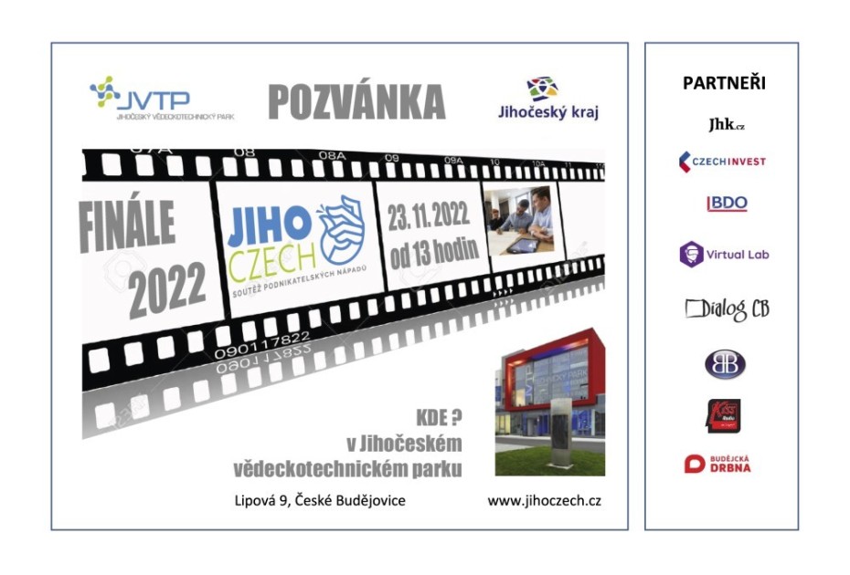 POZVÁNKA NA FINÁLE 5. ROČNÍKU SOUTĚŽE JIHOCZECH, JIŽ 23. LISTOPADU!