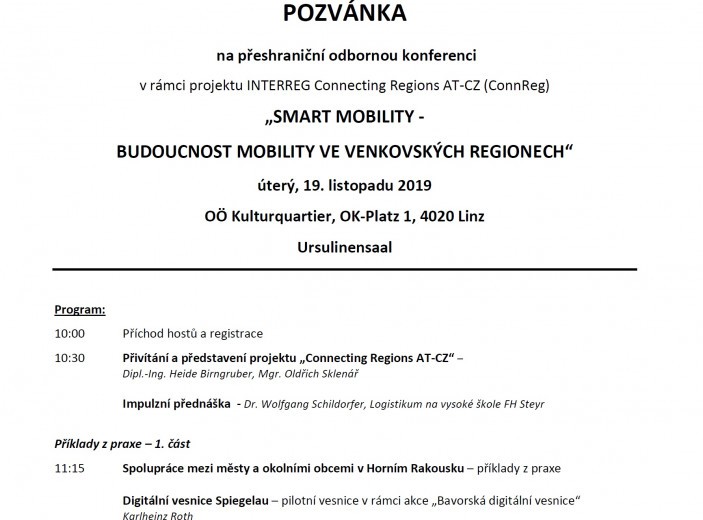 Přeshraniční konference - SMART MOBILITY
