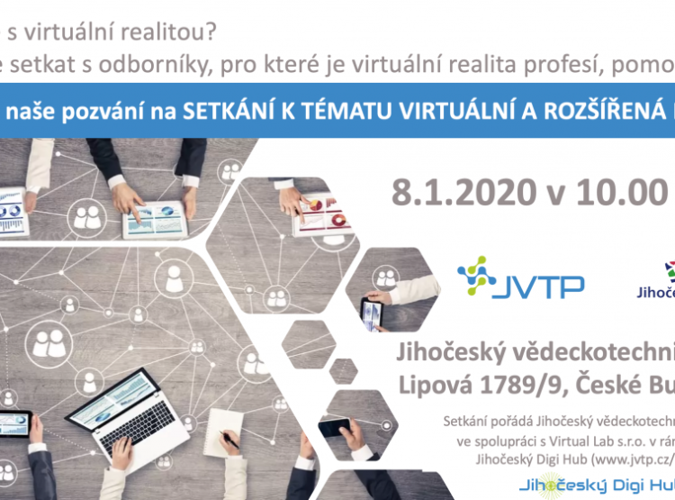 Jihočeský Digi Hub: SETKÁNÍ K TÉMATU VIRTUÁLNÍ A ROZŠÍŘENÁ REALITA