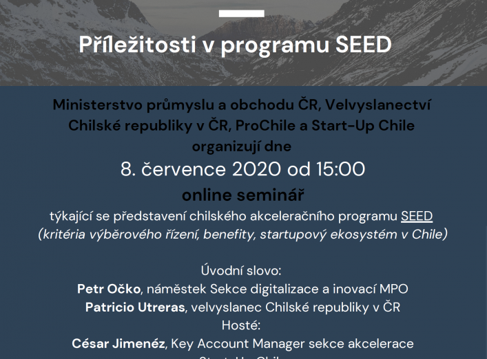 Online seminář CHILE JAKO BRÁNA STARTUPŮ DO LATINSKÉ AMERIKY !