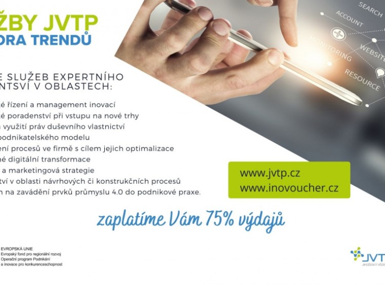 K dnešnímu dni jsme zahájili příjem žádostí v novém programu "Služby JVTP - Podpora Trendů" (PoTr)