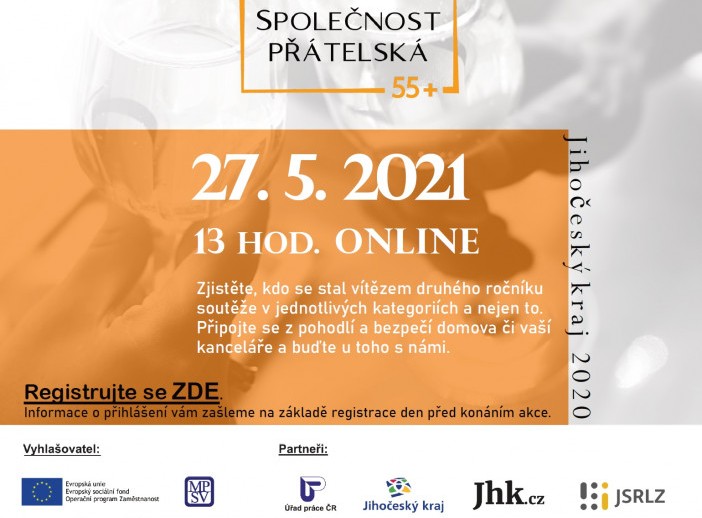 Slavnostní vyhlášení soutěže o ocenění „Společnost přátelská zaměstnávání osob 55+"