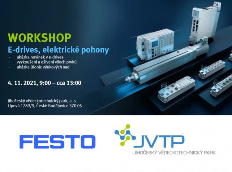 Workshop průmyslové automatizace  v JVTP s FESTO