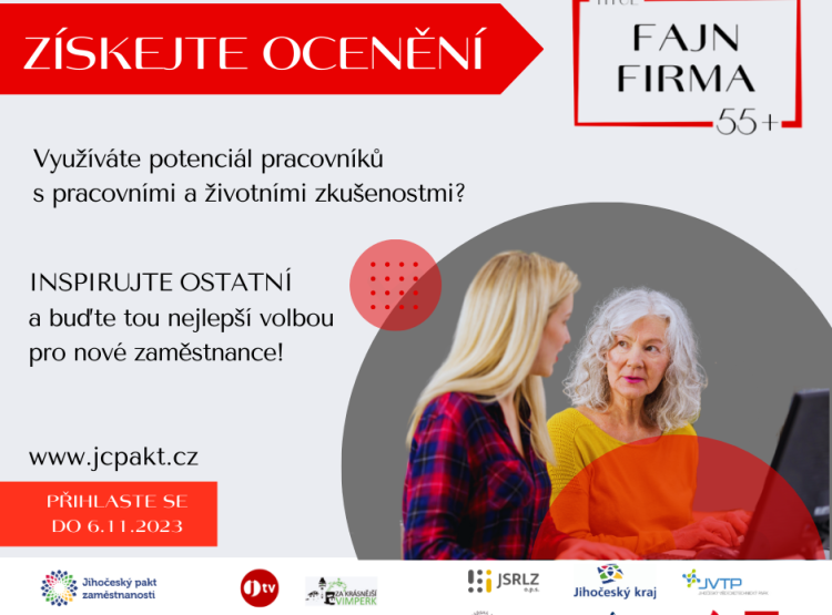 Soutěž o ocenění "FAJN FIRMA 55+"