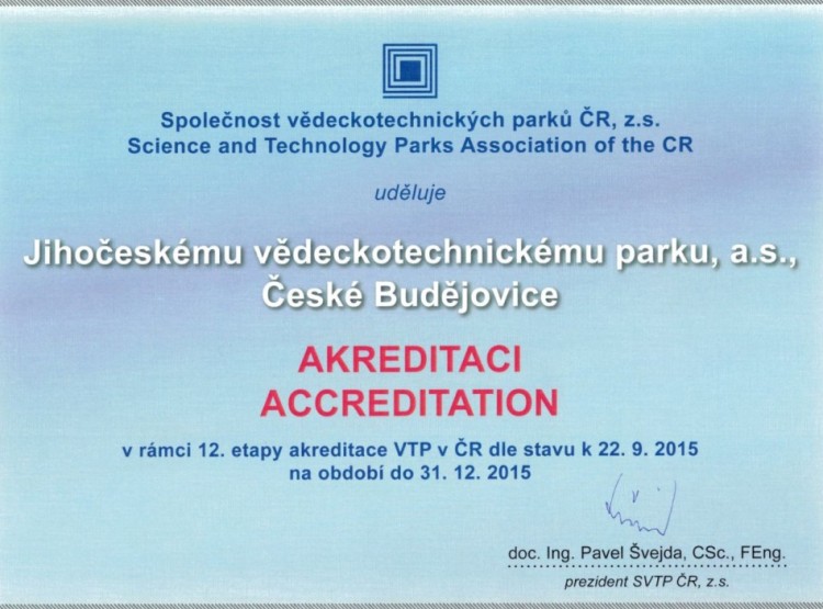 akreditační diplom