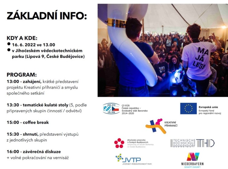 Pozvánka do JVTP na "KULTURNÍ A KREATIVNÍ KULATÉ STOLY"