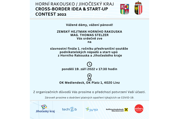 Finále česko-rakouské soutěže podnikatelských nápadů a startupů už v pondělí!