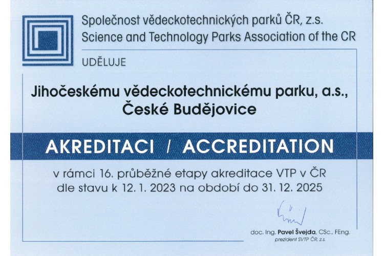 JVTP získal akreditaci od SVTP ČR do konce roku 2025