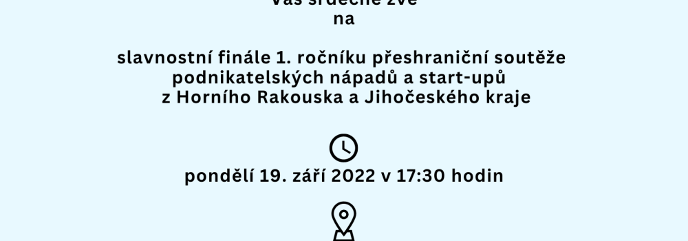 Finále česko-rakouské soutěže podnikatelských nápadů a startupů už v pondělí!