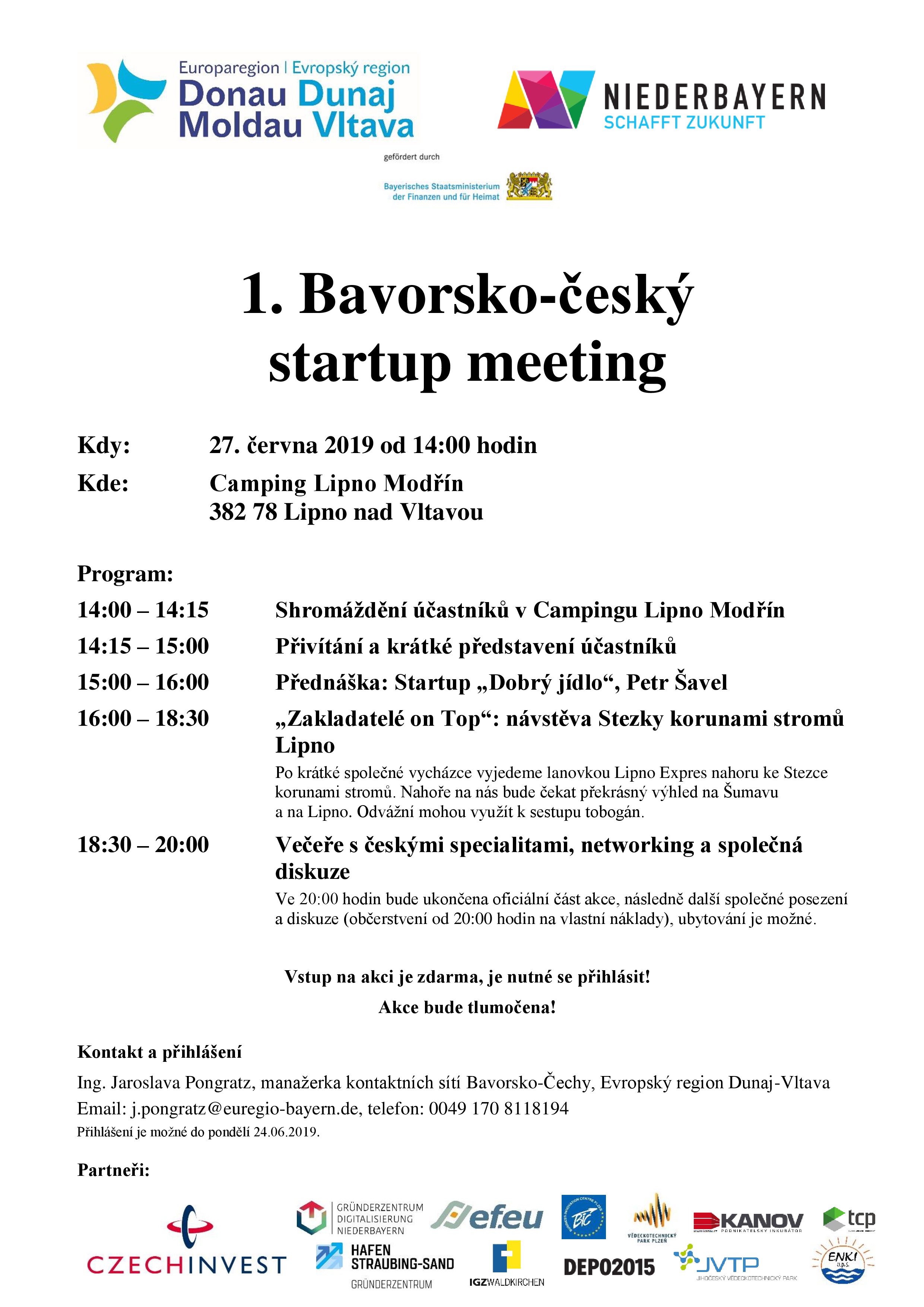 plakát 1. Bavorsko-český startup meeting